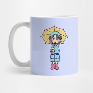 rainy season yotsuba in raincoat Mug